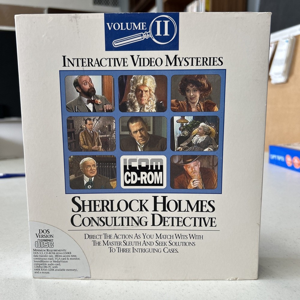Sherlock Holmes Consulting Detective Volume II PC DOS CD 1992 Mystery Game