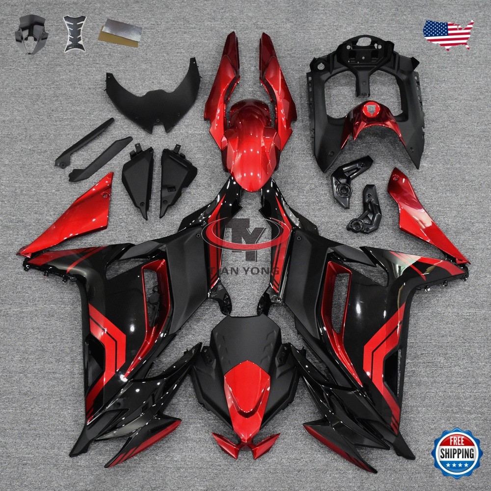 Red Black Injection Fairing Kit Bodywork For Kawasaki Ninja 650 EX650 2020-2025