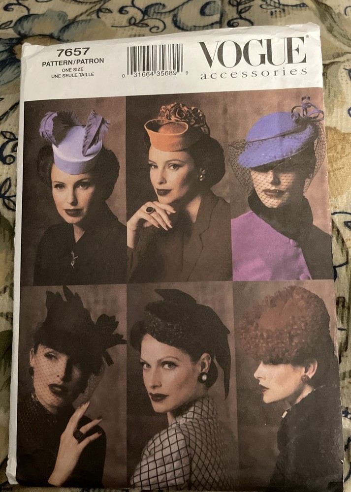 Vogue Hats Sewing Pattern - 7657 - One Size Women’s Hats