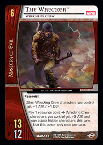 VS System: The Wrecker, Wrecking Crew [Played] VS: Marvel The Avengers TCG CCG C