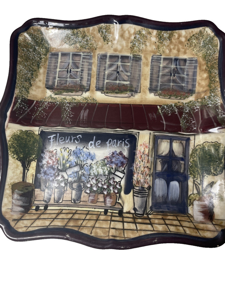 Certified International Kate McRostie French Blvd Square Serving Plate
