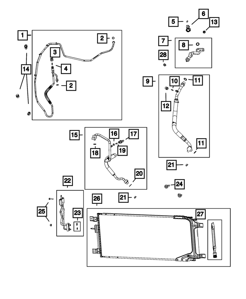 Genuine Mopar A/C Liquid Line 57009201AA