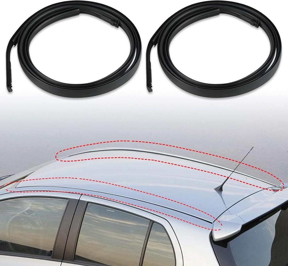 2pcs Roof Drip Moulding Trims For 2007-2011 Toyota Yaris Hatchback 75551-52130