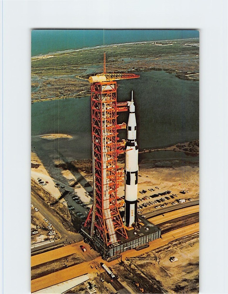 Postcard Apollo Saturn-V John F. Kennedy Space Center NASA Florida USA