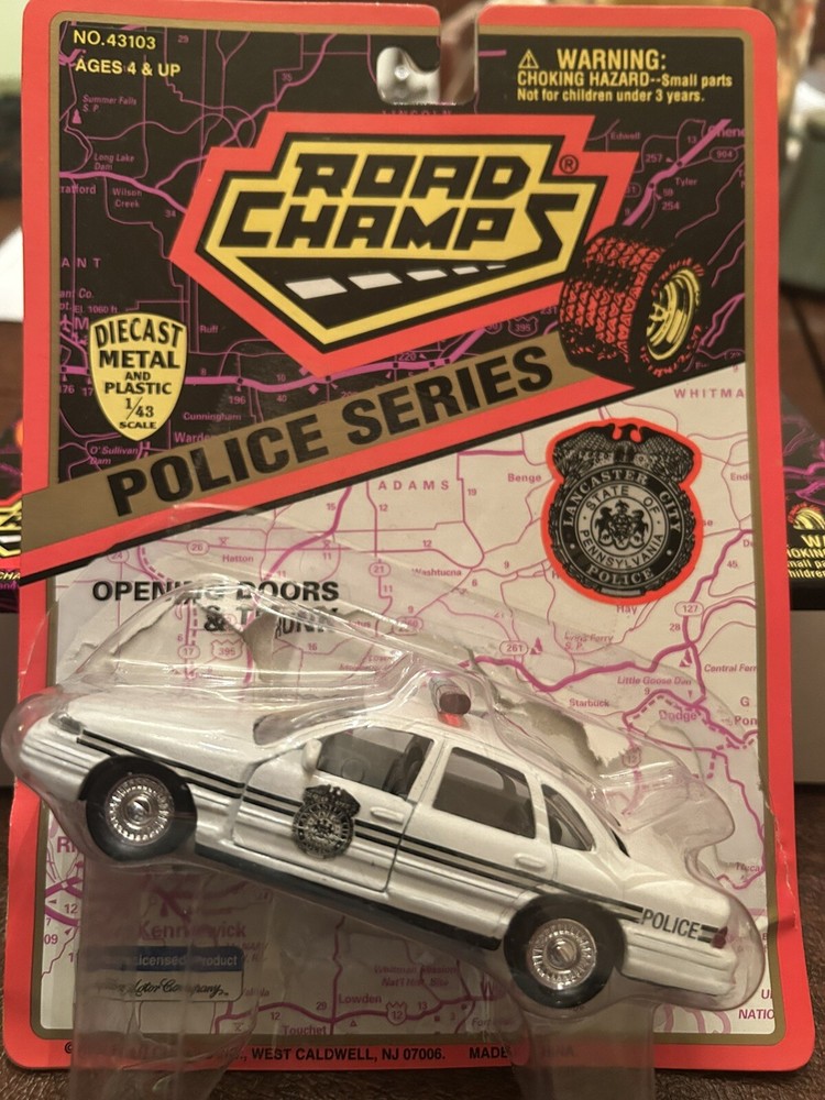 1:43 Scale Die Cast Vehicles. Police, Fire & NASCAR(3).  New In Boxes