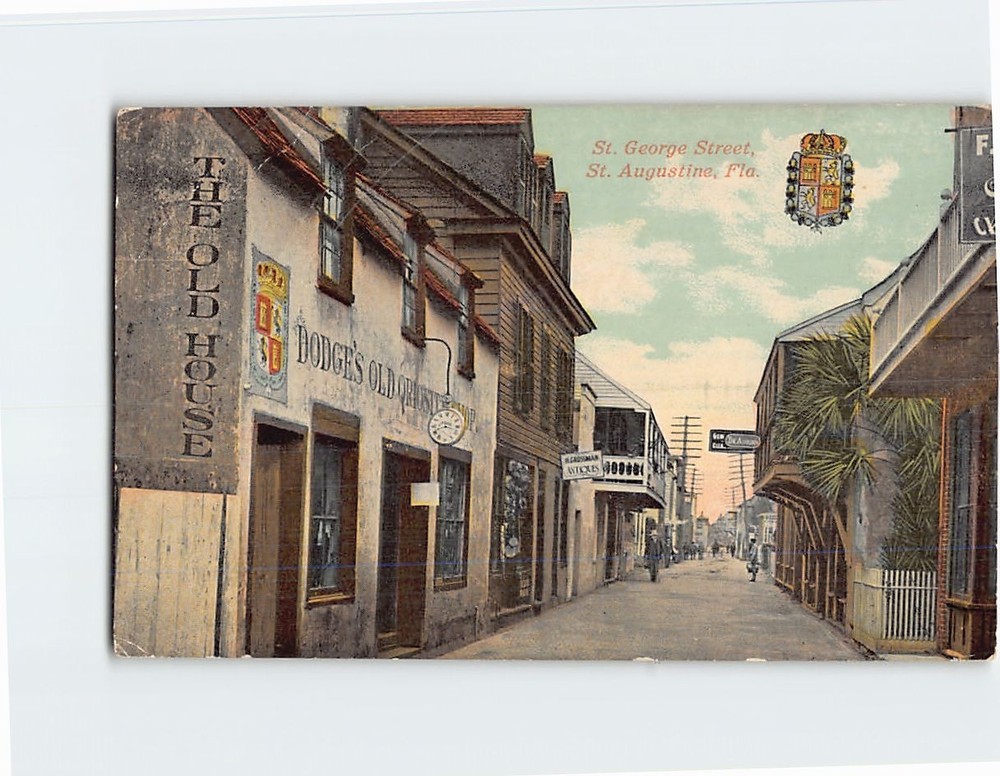 Postcard Saint George Street St. Augustine Florida USA North America