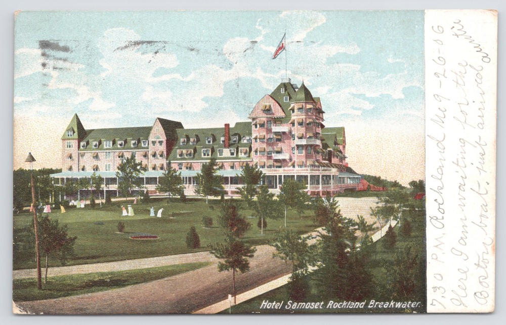 Hotel & Resort~Hotel Samoset Rockland Breakwater~Leighton PM 1906 Postcard