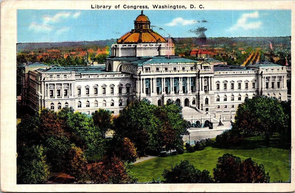 Dr Jim Stamps Postcard Library Of Congress Washington Dc
