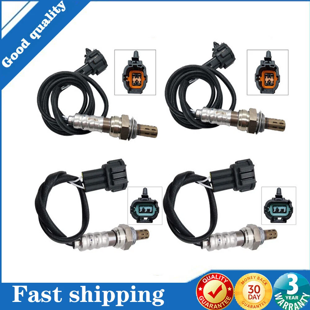 Set of 4 Up+Down Oxygen O2 Sensors For NISSAN FRONTIER 3.3L V6 Supercharged 2004