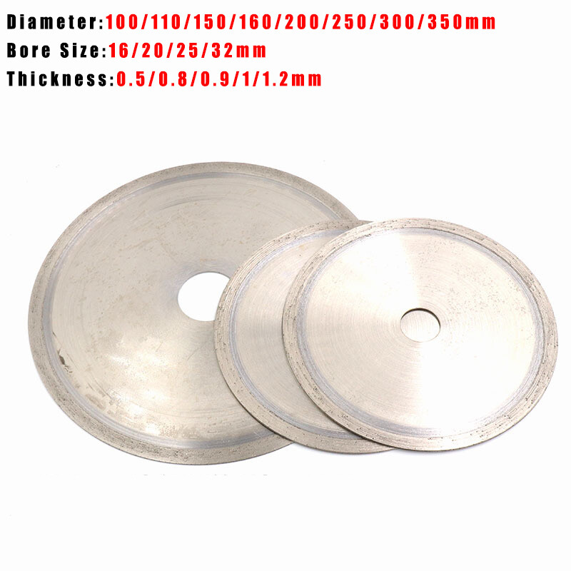 Sintered Diamond Cutting Disc Saw Blade Cutter for Glass Jewelry 100mm - 350mm