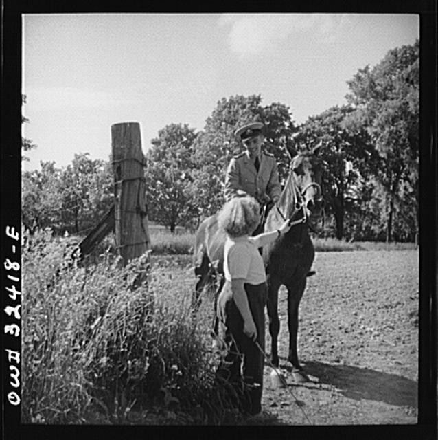 Photo:Oswego New York Polish Naval Officer on Horseback 1900s Rural Scene