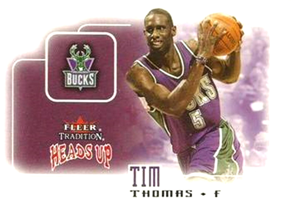 2003-04 Fleer Tradition HEADS UP #3 Tim Thomas Milwaukee Bucks