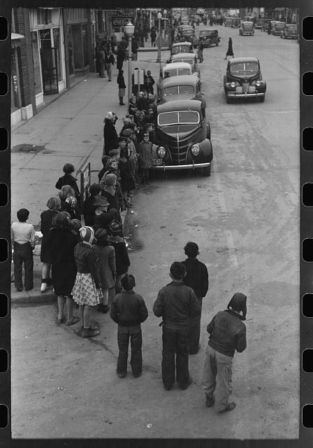 Photo:Eufaula Oklahoma 1940s Street Crowd Cars Downtown Photo