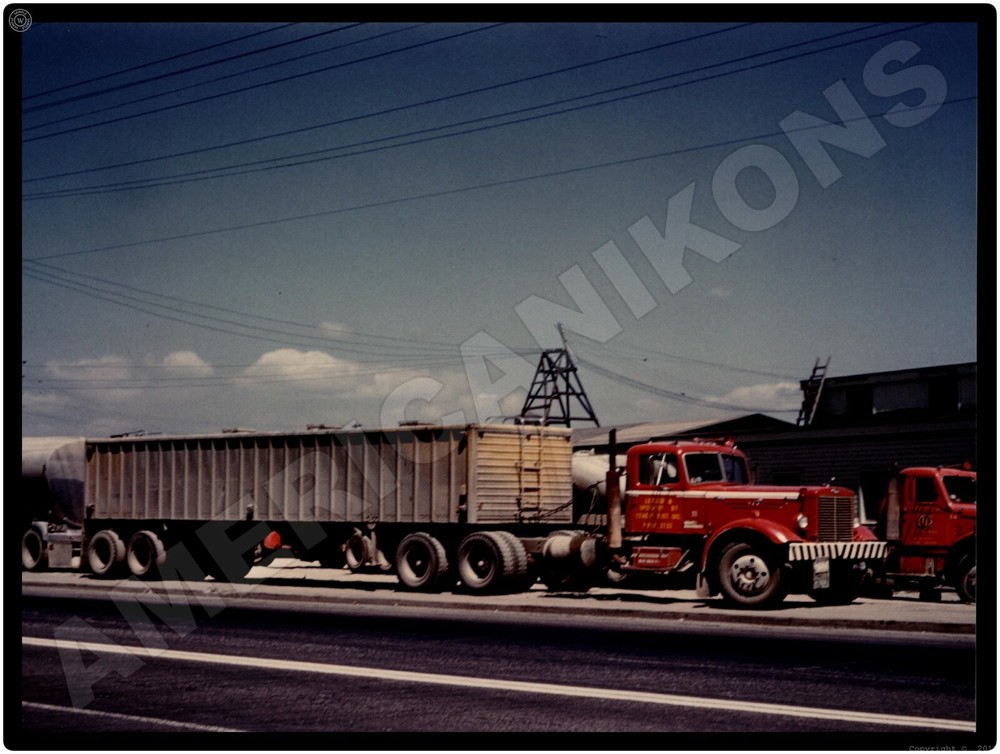 Mack Trucks New Metal Sign: 1958 Mack & Trailer
