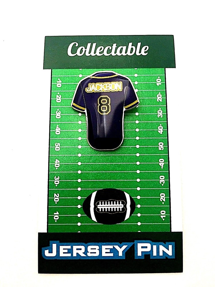 Lamar Jackson Baltimore Ravens Jersey Lapel Pin Smiley Face Free Shipping