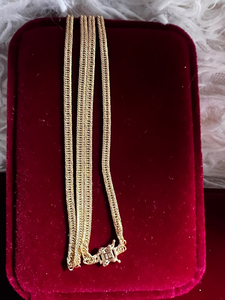 Solid 18k Japan Gold And Japan Style Gold Chain 16” long custom made.