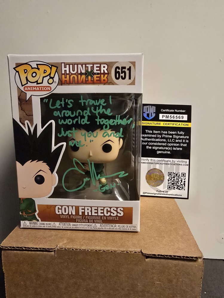 Funko Pop! Animation Hunter x Hunter Gon Freecss #651 Signed JSA Certificate