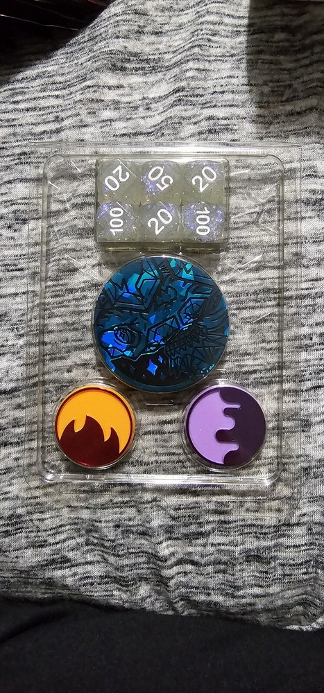 Pokemon TCG - Terapagos Coin & Dice Set from Ultra Premium Box, Never Opened NM+