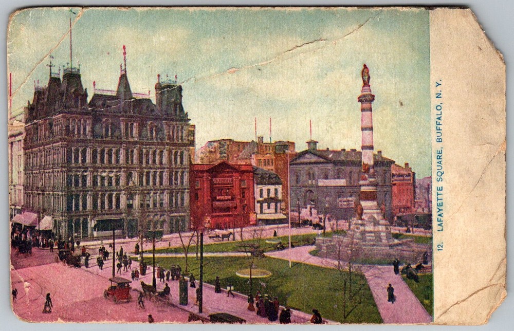Antique Postcard Soldiers & Sailors Monument Buffalo, NY 1910s