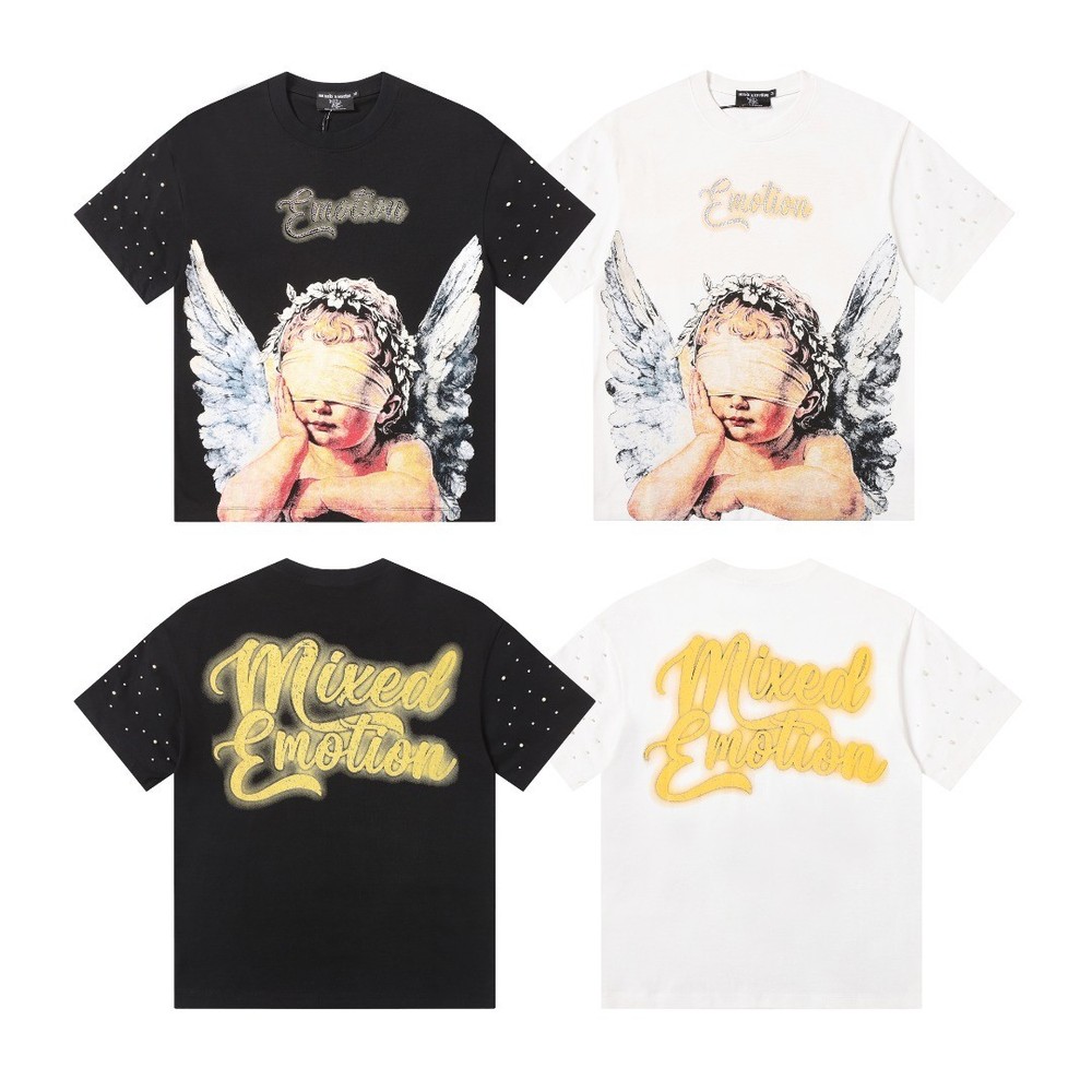 Mixed emotions tee shirt zircon Black / White