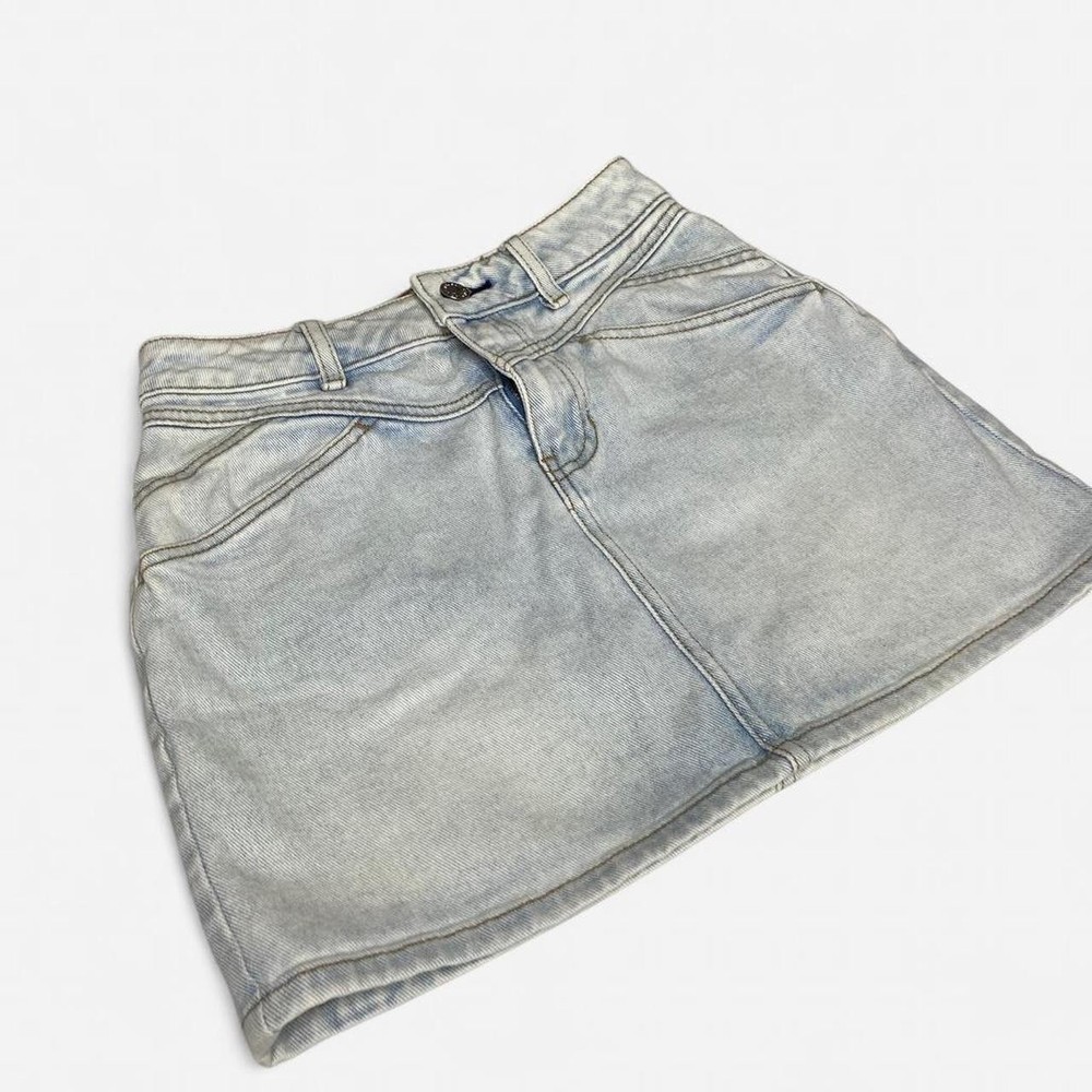 PACSUN Used Women's Light Blue Wash Mini Denim Skirt Size 24
