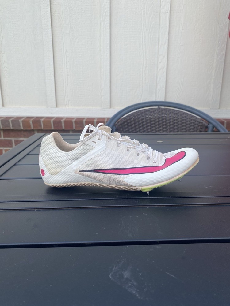 Nike Rival SprintTrack Field Sprinting Spikes Unisex, Size 9.5/11, Pink & White