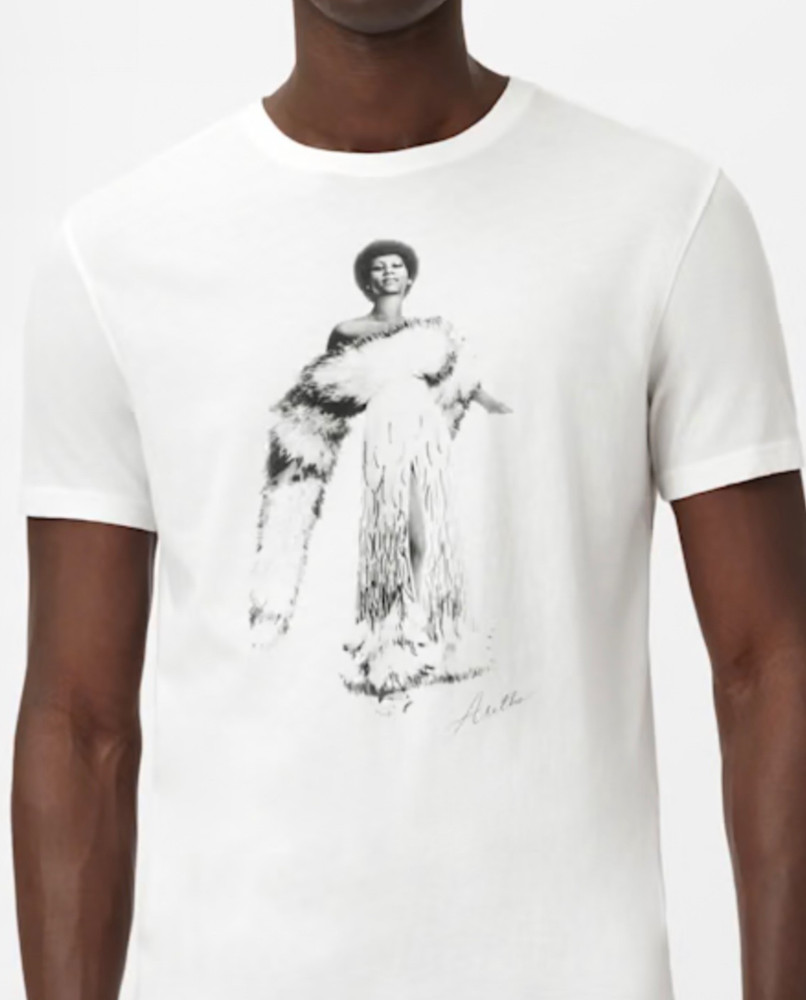 John Varvatos Men's 2025 Aretha Franklin Graphic T-Shirt White Size XXL NWT