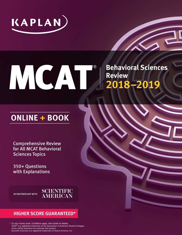 MCAT Behavioral Sciences Review 2018-2019: Online + Book (Kaplan Test Prep)