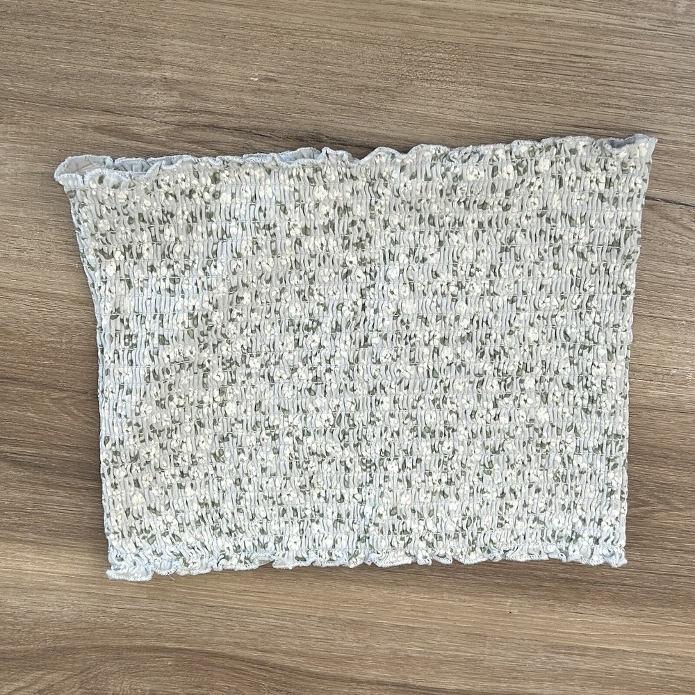 Hollister Dixie Floral Smock Tube Top Women Size Medium