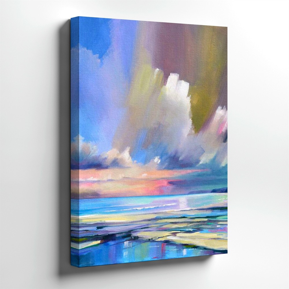 Wall Art Abstract Seascape Canvas Print Coastal Ocean Sunset Landscape Decor