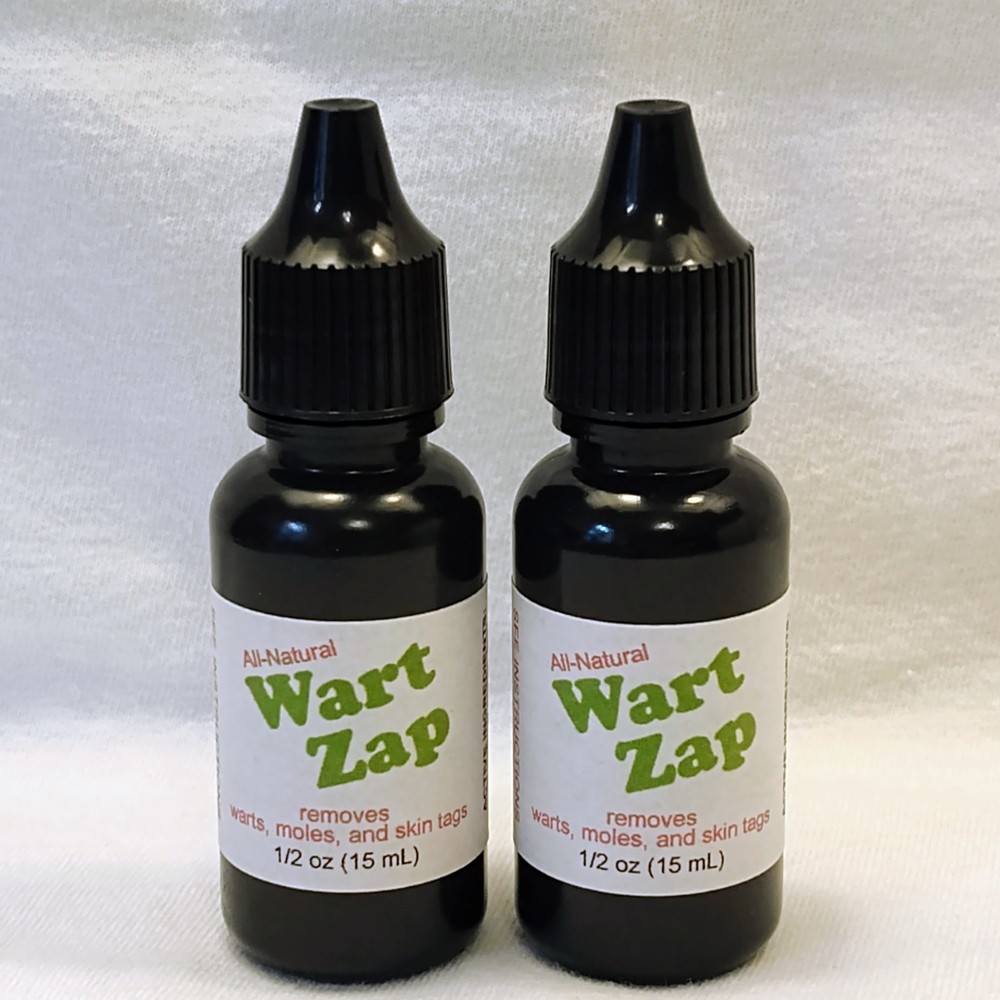 WART ZAP (2 BOTTLE SPECIAL!!!) 100% All-Natural WART MOLE SKIN TAG Remover Rid