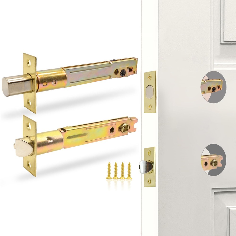 TPard 5-Inch Deadlatch and Deadbolt Combo Door Lock Replacement Parts with Keys