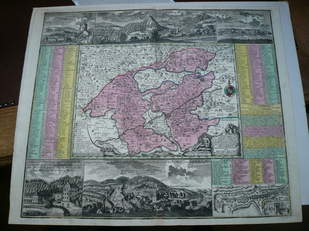 Accurate abbildung der Statt Kayser Carlsbad, anno 1740, map, Seutter Copperengr-image