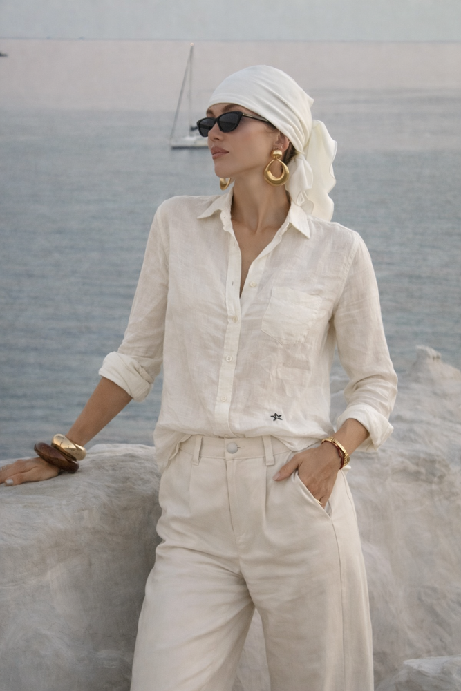 Dior Shirt Womens White Lightweight Button Front Long Sleeve Casual Top Size S