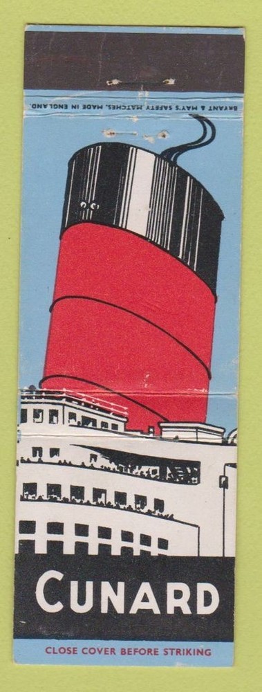 Matchbook Cover - Cunard Cruise Lines