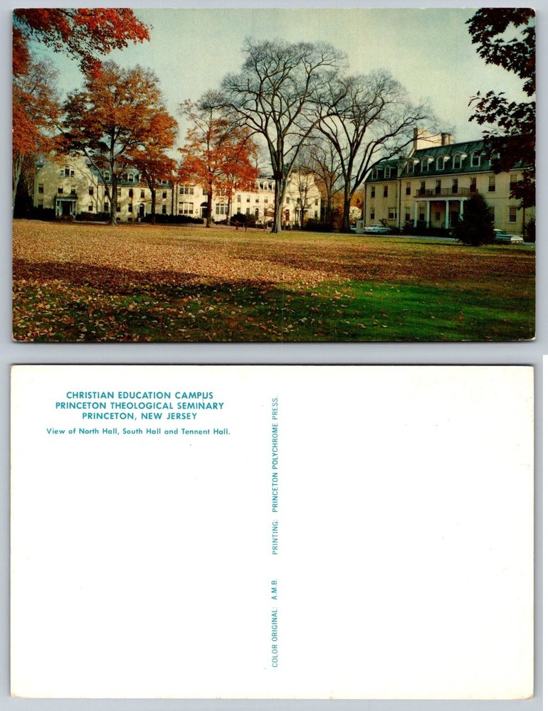 Princeton Theological Seminary Campus NJ Postcard North South Tennent Hall
