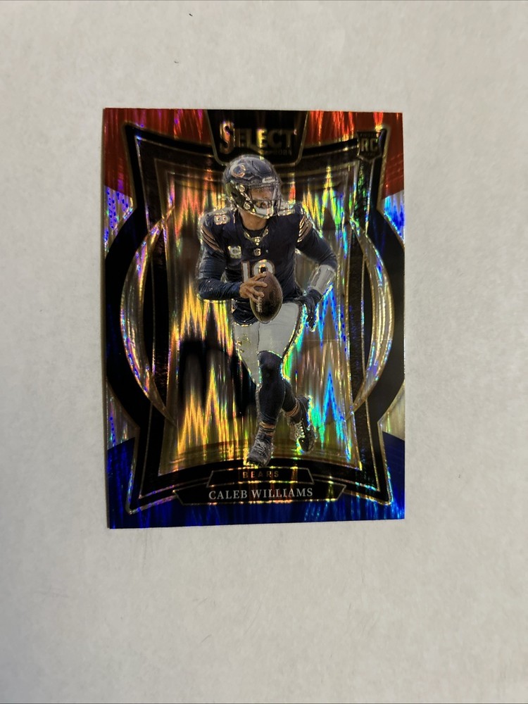 2024 Panini Select - Concourse Caleb Williams #25 Red & Blue Shock Prizm (RC)