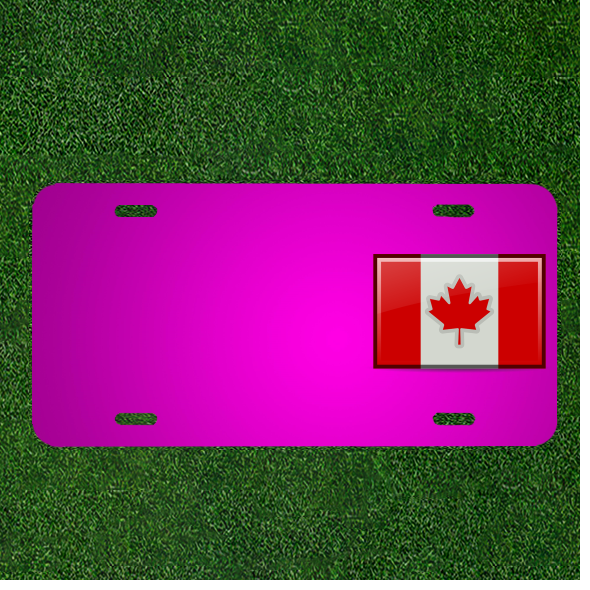 Custom Canada Flag Car License Plate with Personalized Names  