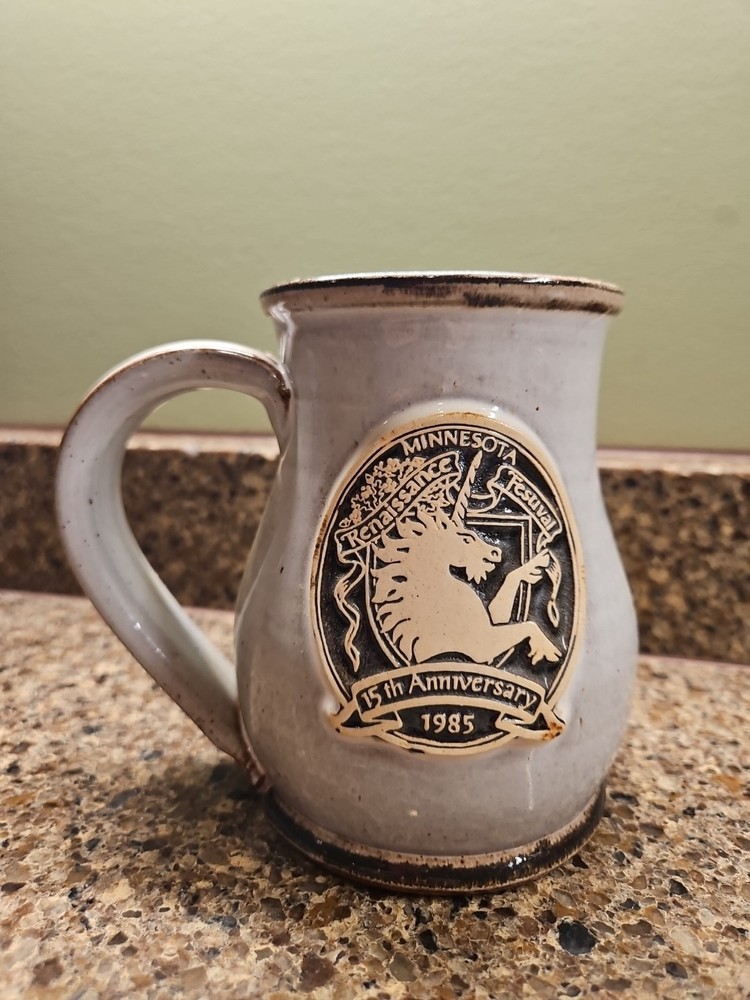 Minnesota Renaissance Festival Fair 15th Anniversary 1985 Mug Stein Vintage