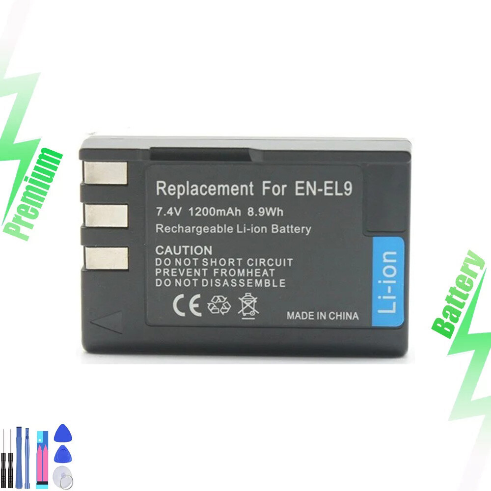 1x Battery for Nikon EN-EL9 D40X D40 D60 D5000 D3000 S6400 EL9a MH-23 ENEL9
