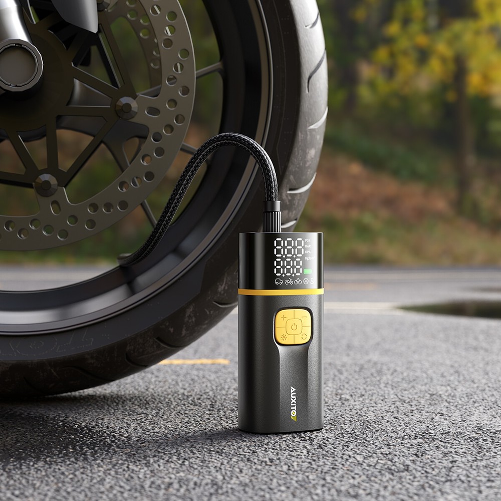 Portable AUXITO A502 Air Compressor Pump for Car, Moto, and Bike Tires