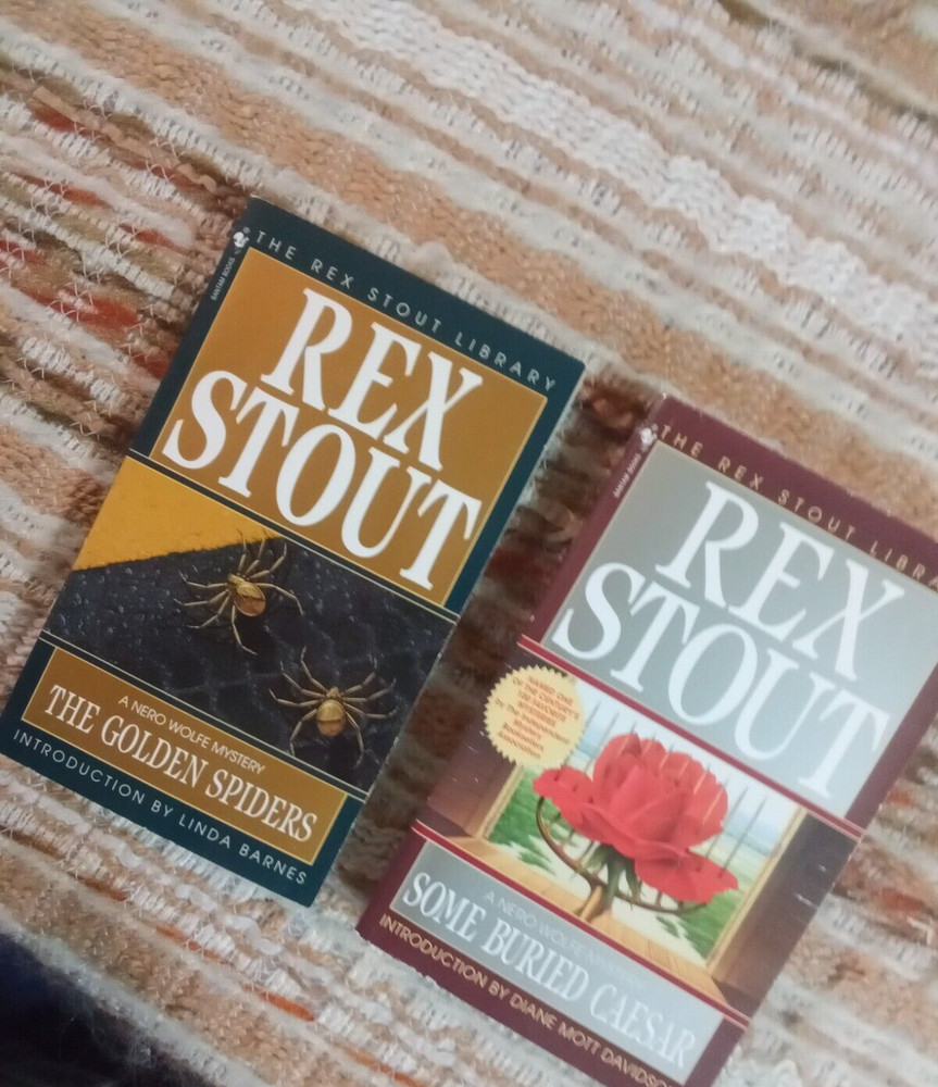 Some Buried Caesar (Nero Wolfe) + Golden Spiders by Rex Stout - 2 paperbacks
