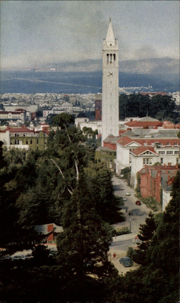 Sather Tower Campanile University of California ~ vintage postcard