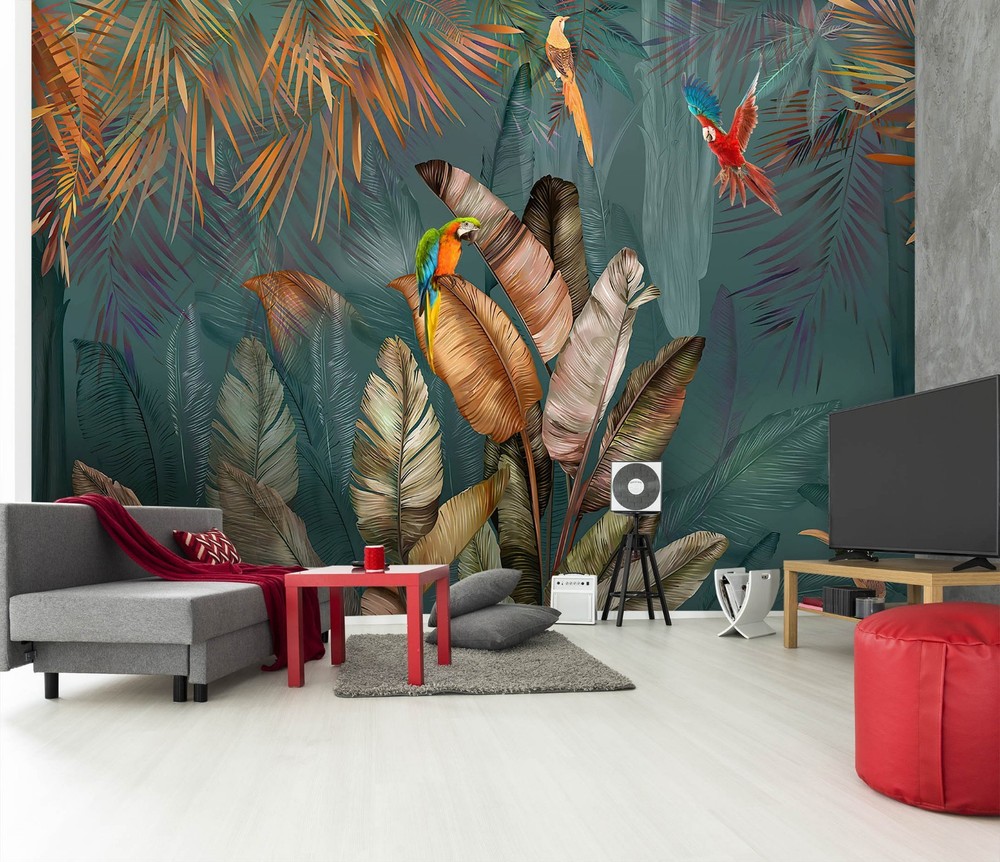 3D Leaf Bird A781 Wallpaper Wall Murals Removable Self-adhesive Amy