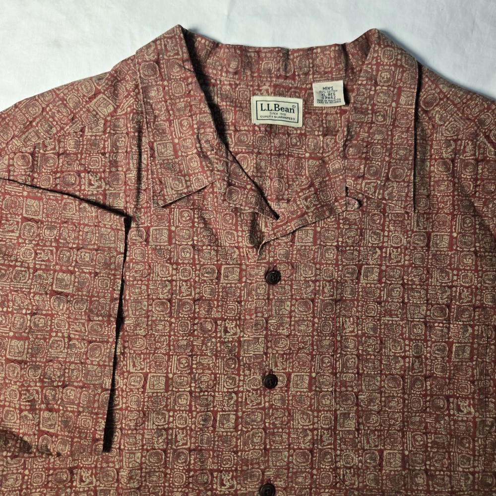 Vintage LL Bean Shirt Button Down Men’s XL Short Sleeves Pocket Casual
