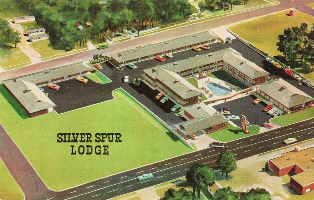 Silver Spur Lodge - Dodge City Kansas KS - Postcard