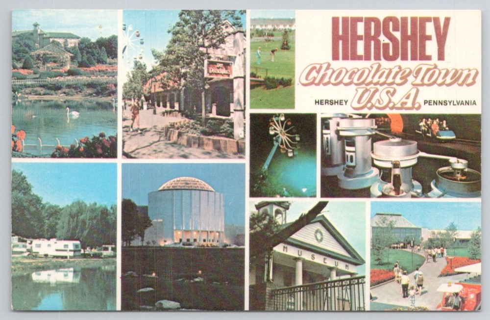 Vintage Hershey PA Multi-View Postcard - Chocolate Town USA