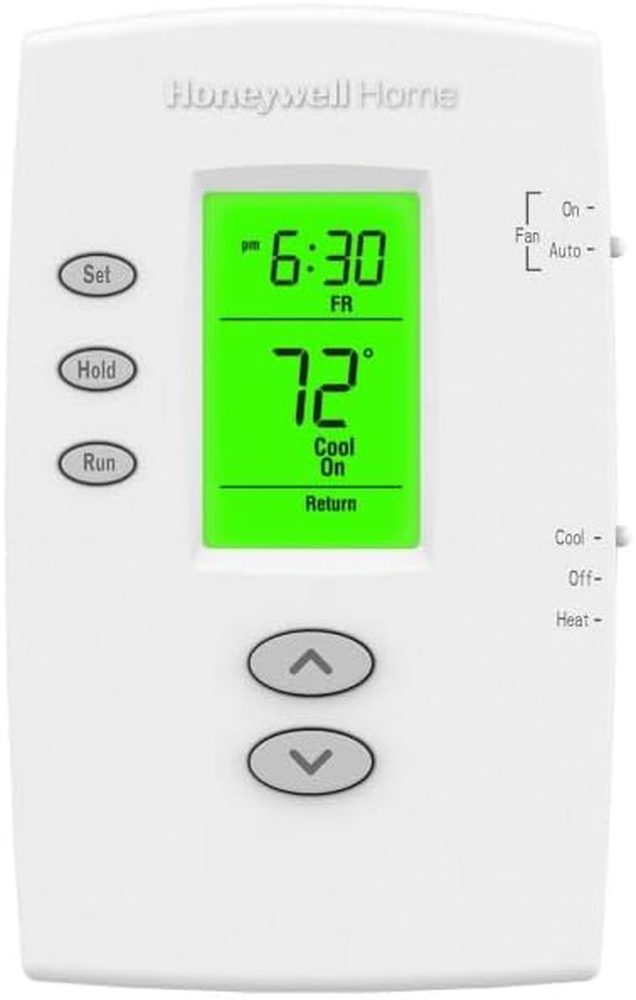 TH2110DV1008 PRO 2000 Vertical Programmable Thermostat 1H/1C, Backlit, Dual Powe