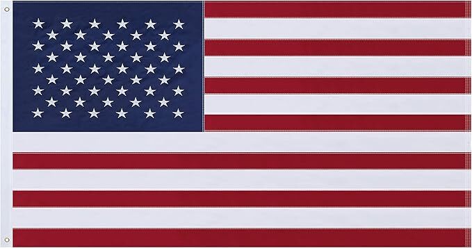 3x5ft American Flag 210D Nylon Embroidered Stars Brass Grommets USA Outdoor Flag