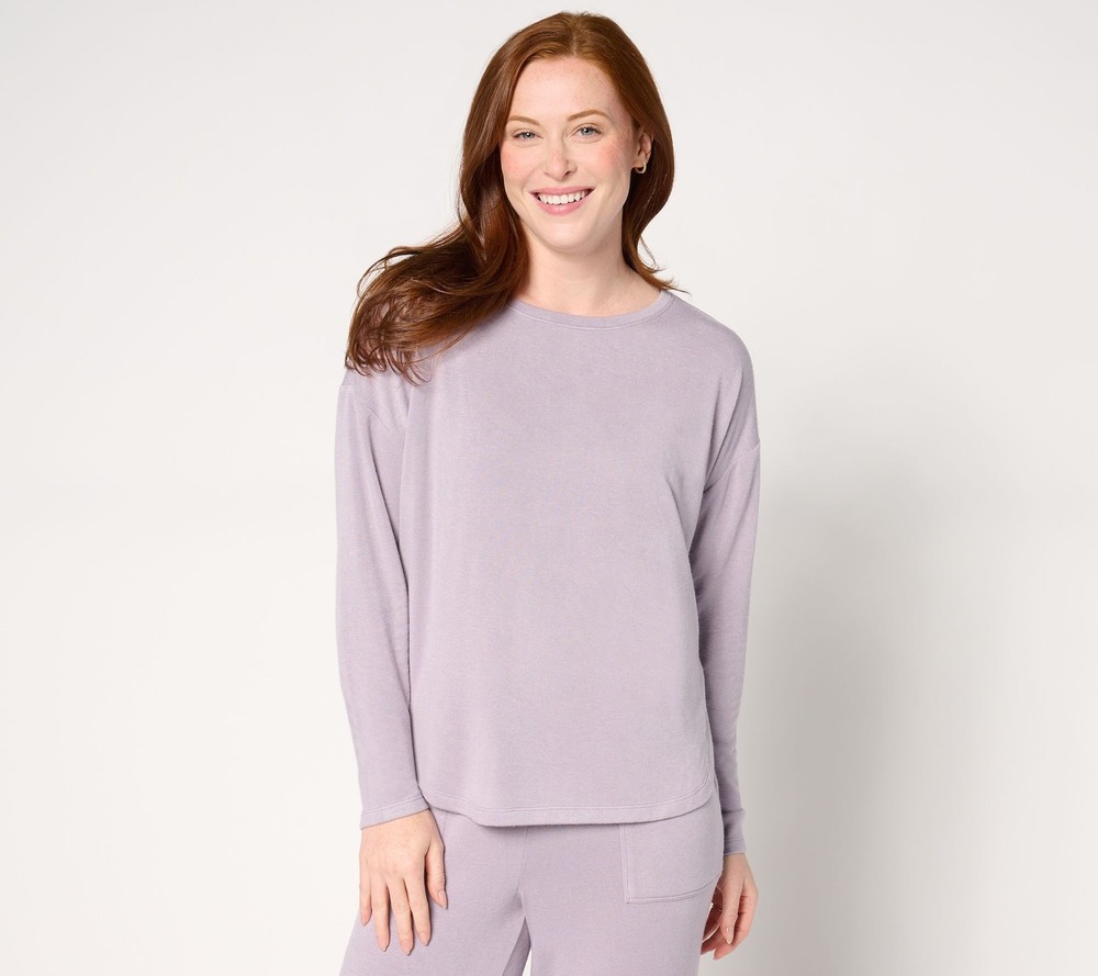 Anybody Women's Top Sz 2XS (XXS) h Knit Round Neck Purple A671775